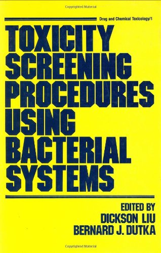 Imagen de archivo de Toxicity Screening Procedures Using Bacterial Systems (Drug and Chemical Toxicology 1) a la venta por Zubal-Books, Since 1961