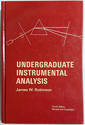 Imagen de archivo de Undergraduate Instrumental Analysis a la venta por Better World Books