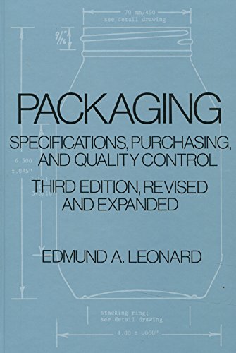 Imagen de archivo de Packaging Specifications, Purchasing, and Quality Control a la venta por HPB-Red