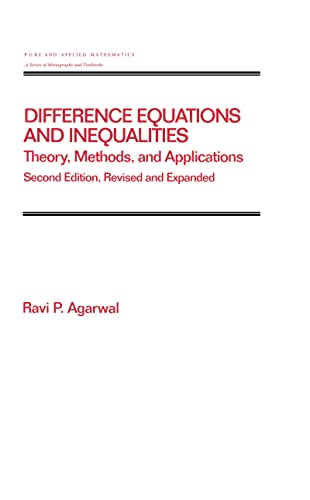 9780824790073: Difference Equations and Inequalities: Theory, Methods, and Applications: 228 (Pure & Applied Mathematics)