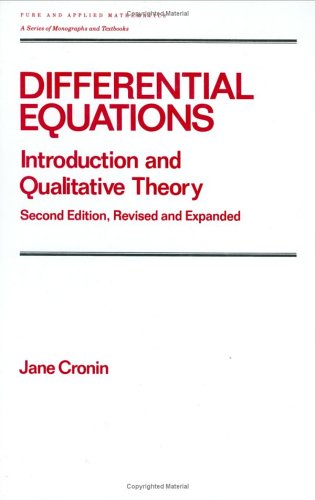 9780824791896: Ordinary Differential Equations: Introduction and Qualitative Theory, Third Edition (Chapman & Hall/CRC Pure and Applied Mathematics)