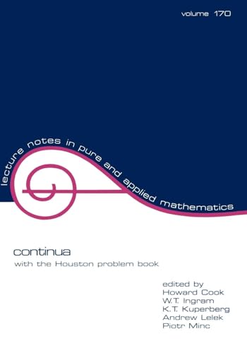 9780824796501: Continua (Lecture Notes in Pure and Applied Mathematics)