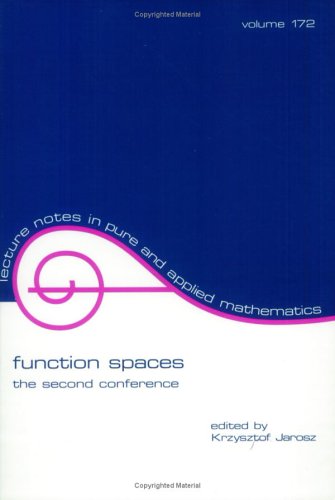 Stock image for Function Spaces The Second Conference Vol 172 (Pb 1995) for sale by Basi6 International