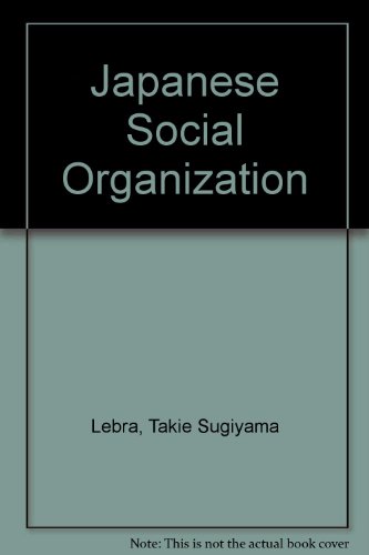 Stock image for Japanese Social Organization for sale by Better World Books