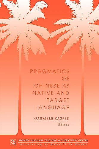 Beispielbild fr Kasper: Pragmatics of Chinese (Technical Report) zum Verkauf von GF Books, Inc.