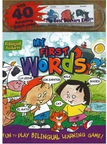 Imagen de archivo de My First Words: Fun to Play Billingual Learning Game! [With 40 Reusable, Washable Stickers] a la venta por ThriftBooks-Atlanta