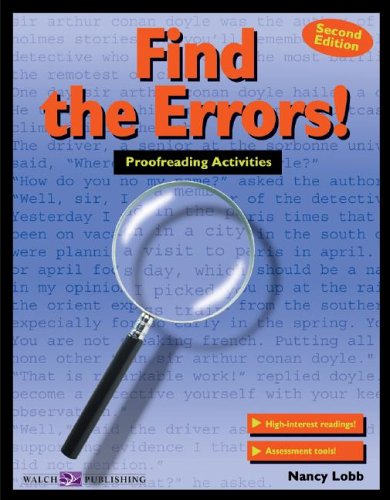 Stock image for Find the Errors!: Proofreading Activities (011588e5) (Walch Reproducible Books) for sale by HPB-Diamond