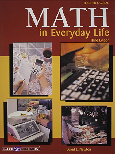 Stock image for Math In Everyday Life: Teacher Guide (Math in Everyday Life SER) for sale by Front Cover Books