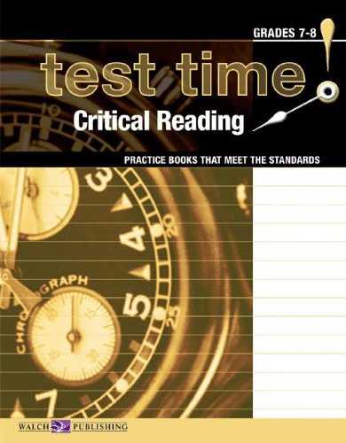 Imagen de archivo de Test Time! Practice Books That Meet The Standards: Critical Reading (Test Time! Practice Books That Meet the Standards English Series Ser) a la venta por HPB-Diamond