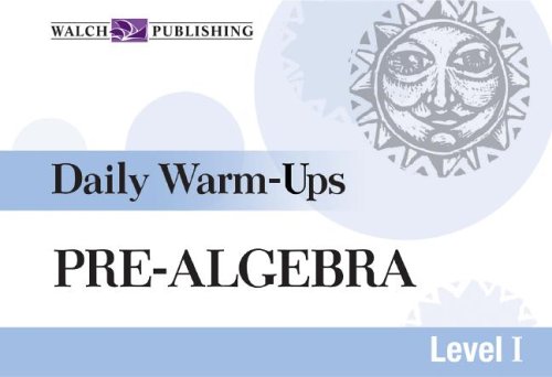 Imagen de archivo de Pre-Algebra: Daily Warm-Ups Level I a la venta por SecondSale