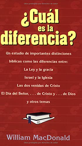 Â¿Cual es la diferencia? (Spanish Edition) (9780825414503) by MacDonald, William