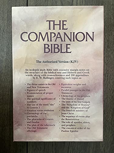 Stock image for THE COMPANION BIBLE. The Authorized Version of 1611 with Structures and Critical, Explanatory, and Suggestive Notes. [Leather] for sale by Cornerstone Books