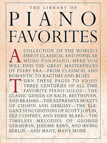 Stock image for The Library of Piano Favorites for sale by Goodwill Books