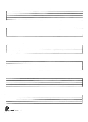 9780825690150: Passantino Music Papers: Writing Pad No. 15: 6-stave (Extra Wide), Size 8 x 10.5