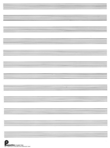 9780825690419: Passantino Music Papers: No. 1, 12 Stave (Both Sides), Writing Pad Size 9 x 12
