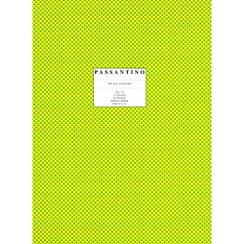 Stock image for PASSANTINO SPIRAL BOOK #75 64 PAGES 12 STAVE 9 X 12 YELLOW/GREEN TRIANGLES Format: Paperback for sale by INDOO
