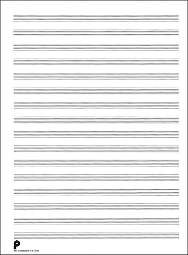 Manuscript Paper No. 16: 16-stave (9780825691676) by Music Sales