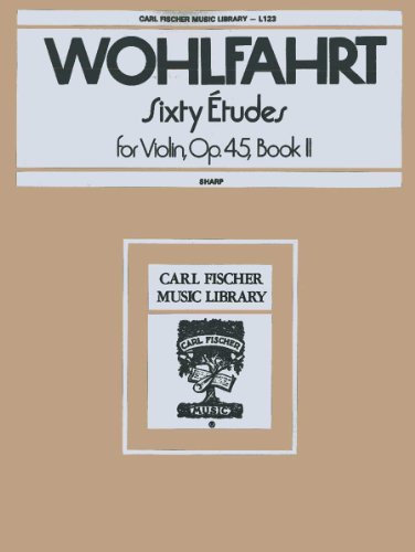 Beispielbild fr L123 - Wohlfahrt Sixty Etudes for the Violin (Carl Fischer Music Library, Op. 45) (VIOLON) zum Verkauf von SecondSale