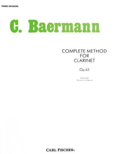 9780825802157: Complete method 3 op.63 clarinette: Third Division