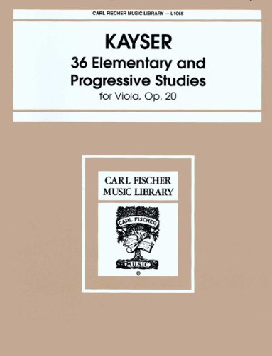 Beispielbild fr L1065 - 36 Elementary and Progressive Studies, Op. 20 for Viola zum Verkauf von HPB-Emerald