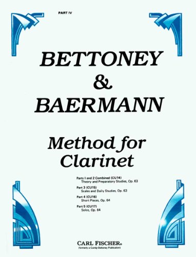 Stock image for CU16 - Method for Clarinet - Part 4 (CLARINETTE) for sale by GF Books, Inc.