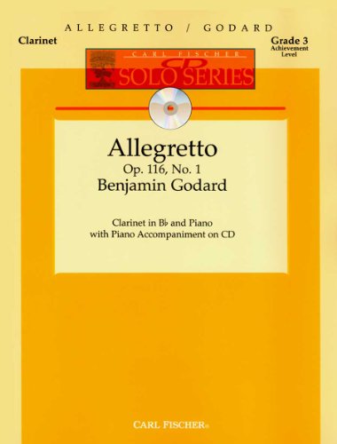 Imagen de archivo de Allegretto Op. 116 No. 1 for Clarinet in Bb and Piano with Piano Accompaniment on CD a la venta por Snow Crane Media