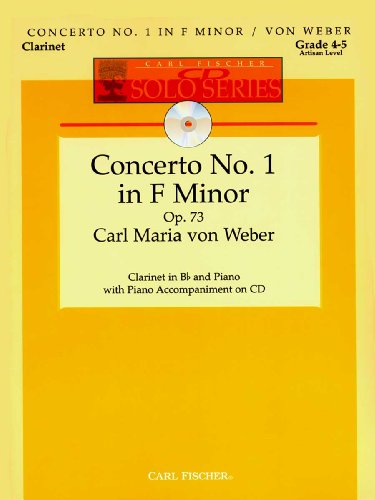 Beispielbild fr CONCERTO NO. 1 IN F MINOR, OP. 73 CLARINETTE +CD zum Verkauf von HPB-Ruby