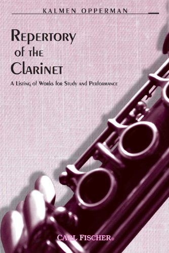 Stock image for Repertory of the Clarinet for sale by Revaluation Books