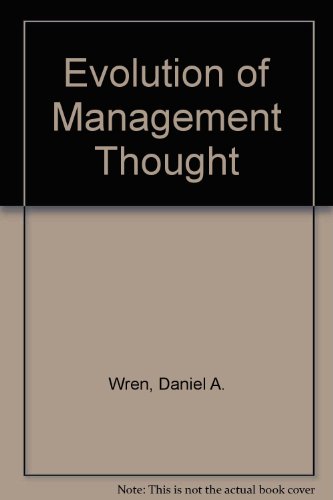 Imagen de archivo de The Evolution of Management Thought a la venta por Better World Books