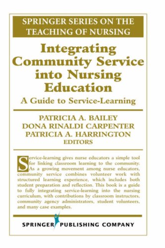 Beispielbild fr Integrating Community Service into Nursing Education : A Guide to Service-Learning zum Verkauf von Better World Books