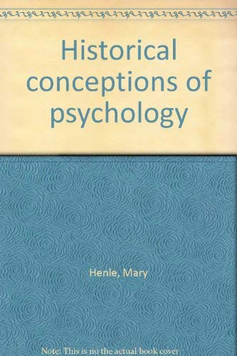 Beispielbild fr Historical conceptions of psychology zum Verkauf von Better World Books