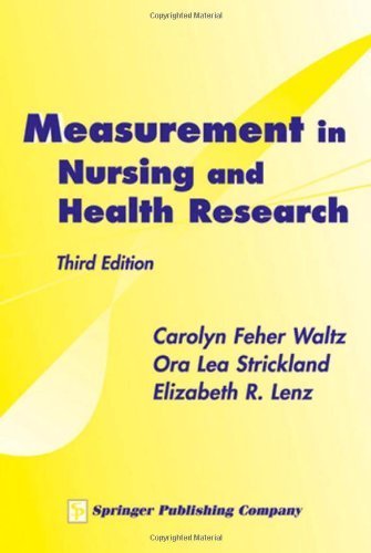 Imagen de archivo de Measurement in Nursing and Health Research a la venta por Better World Books