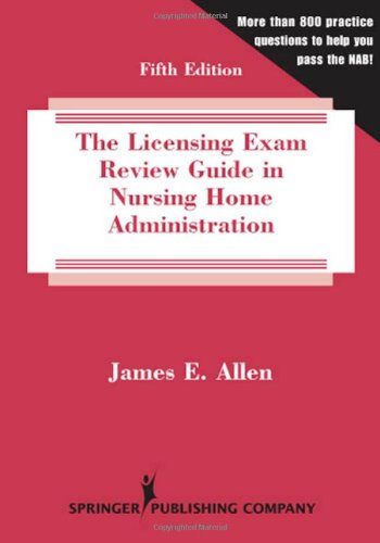 Stock image for The Licensing Exam Review Guide in Nursing Home Administration for sale by HPB-Red