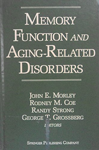 Stock image for Memory, Function and Aging-Related Disorders for sale by J. HOOD, BOOKSELLERS,    ABAA/ILAB