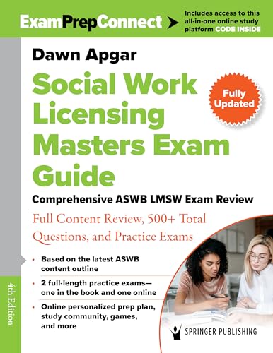 Immagine dell'editore per Social Work Licensing Masters Exam Guide: Comprehensive ASWB LMSW Exam Review with Full Content Review, 500+ Total Questions, and Practice Exams venduto da Greenway