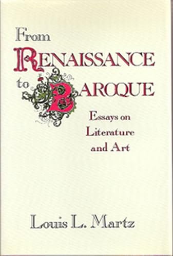 Beispielbild fr From Renaissance to Baroque. zum Verkauf von SKULIMA Wiss. Versandbuchhandlung