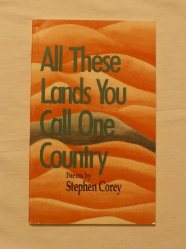 Beispielbild fr All These Lands You Call One Country: Poems zum Verkauf von Chuck Price's Books