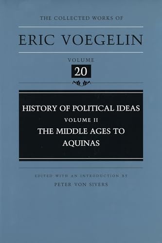 9780826211422: History of Political Ideas (CW20): Middle Ages to Aquinas (Collected Works of Eric Voegelin)