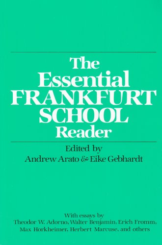 Stock image for Essential Frankfurt School Reader for sale by Better World Books