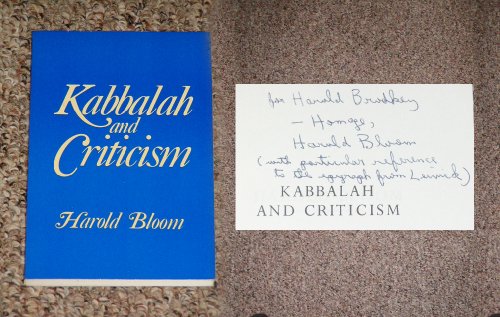 Beispielbild fr Kabbalah and Criticism zum Verkauf von ThriftBooks-Dallas