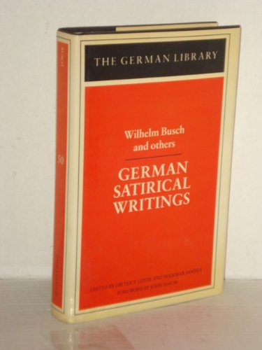 9780826402844: German Satirical Writings: Vol 50 (The German library)