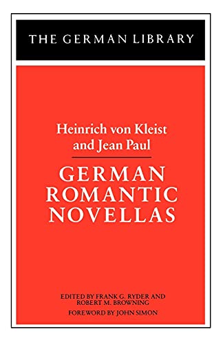 9780826402950: German Romantic Novellas: Heinrich von Kleist and Jean Paul: Vol 34 (German Library)
