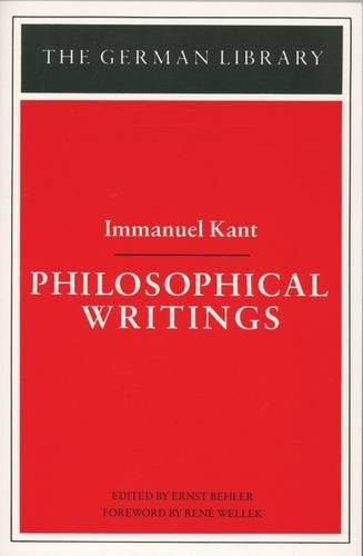 Stock image for Philosophical Writings (German Library) (English and German Edition) for sale by Regent College Bookstore