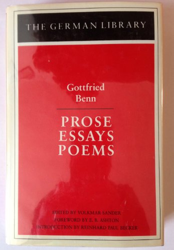 Beispielbild fr Prose, Essays, Poems zum Verkauf von Second Story Books, ABAA