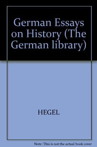 Stock image for German Essays on History [The German Library, Vol. 49] for sale by Windows Booksellers