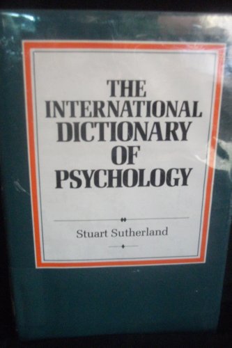 Beispielbild fr The International Dictionary of Psychology zum Verkauf von Better World Books