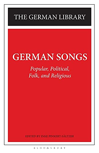 Imagen de archivo de German Songs: Popular, Political, Folk, and Religious (German Library) a la venta por Books From California