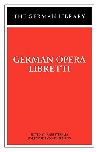 Imagen de archivo de German Opera Libretti (German Library) a la venta por HPB-Diamond