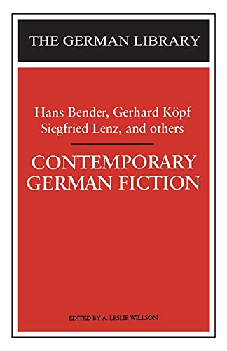 Beispielbild fr Contemporary German Fiction: Hans Bender, Gerhard K pf, Siegfried Lenz, and Others Vol. 99 zum Verkauf von Better World Books: West