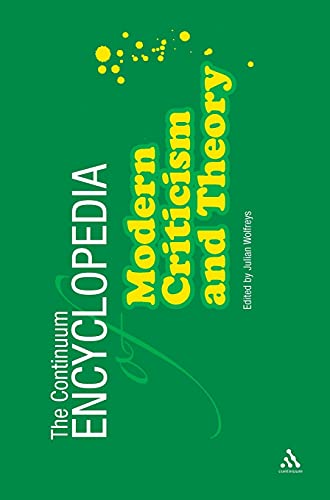 Beispielbild fr Continuum Encyclopedia Of Modern Criticism And Theory: Vol 1 zum Verkauf von Revaluation Books